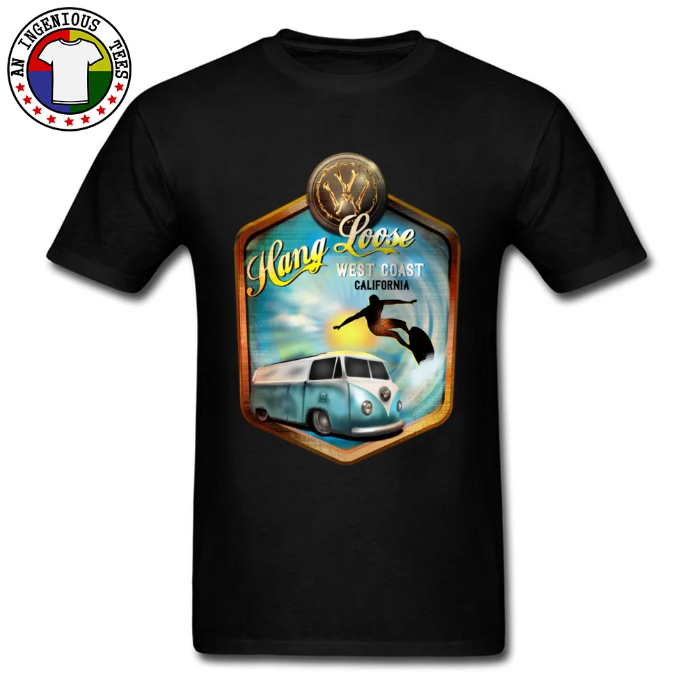 

Latest Hawaiian Shirt Hang Loose Surfer Street Tshirts Crew Neck Car Styling Cool T-Shirt Wholesale Top Quality Pure Cotton Tees