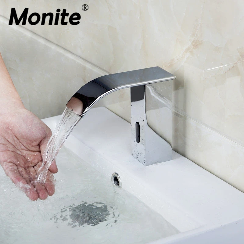 Monite Ванная Комната Автоматический Hands Touch Free сенсорные краны для горячей и