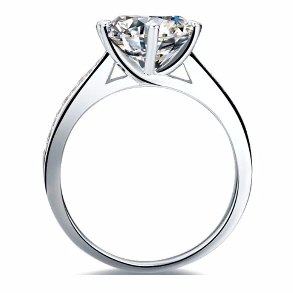 Великолепное Ювелирное Украшение 3Ct кольцо с искусственным бриллиантом яркая