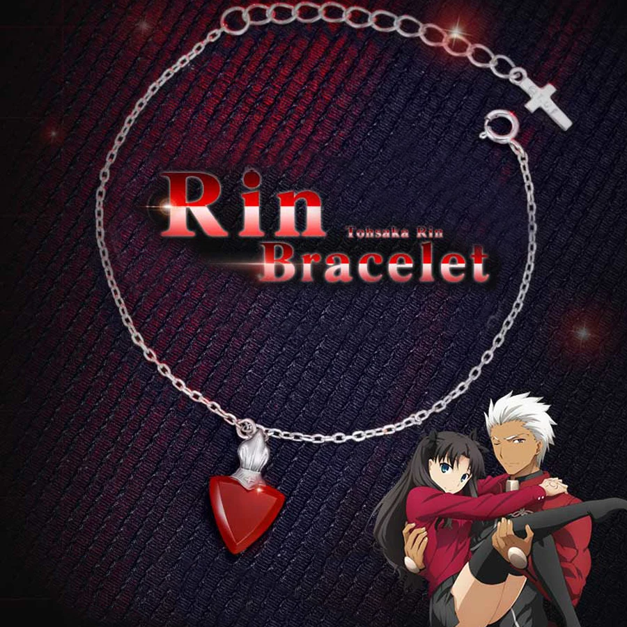 

Anime Fate/Stay Night Tohsaka Rin Bracelet S925 Sliver Charm Bracelet Jewelry For Women Birthday Gifts For Girls
