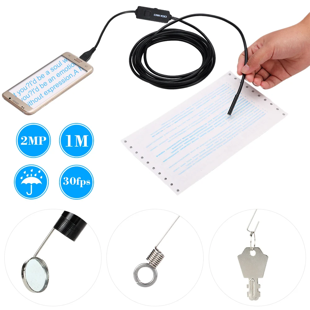 Автомобильный диагностический сканер инструмент Android OTG USB проводной эндоскоп