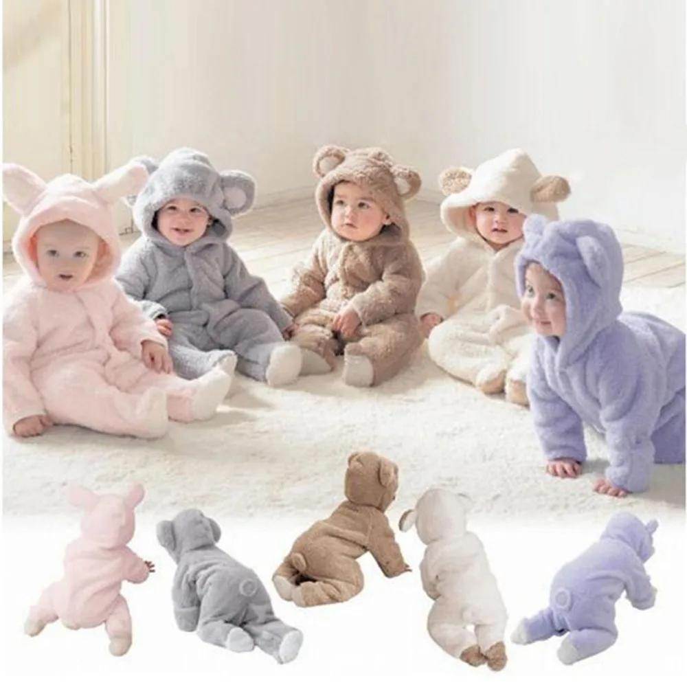 Для маленьких девочек мальчиков бархатный комбинезон Onesie Дети Осень с длинным