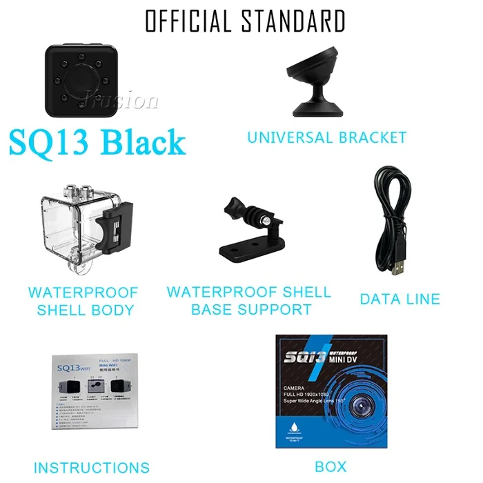 SQ11 SQ12 SQ13 SQ23 HD мини камера Micro Cam Espia Oculta Wifi беспроводной маленький IP цифровой видеорегистратор на велосипед Cachee Hide Video Tiny - Цвет: SQ13 Black