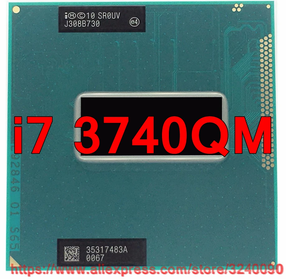 Процессор lntel Core i7 3740qm SR0UV(6 м кэш/2,7 ГГц-3,7 ГГц/четырехъядерный) i7-3740qm процессор для ноутбука