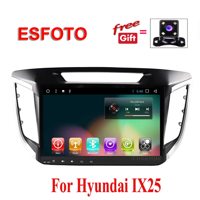 10 1 дюймов Android 7 автомобильный dvd плеер gps навигация для hyundai Creta ix25 Автомагнитола