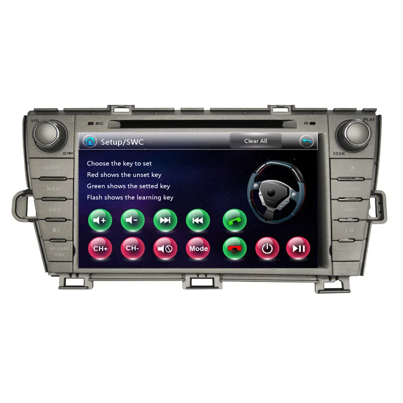 Бесплатная доставка два Din 8 дюймов Автомобильный dvd плеер для Toyota Prius 2009 2010 2011 2012