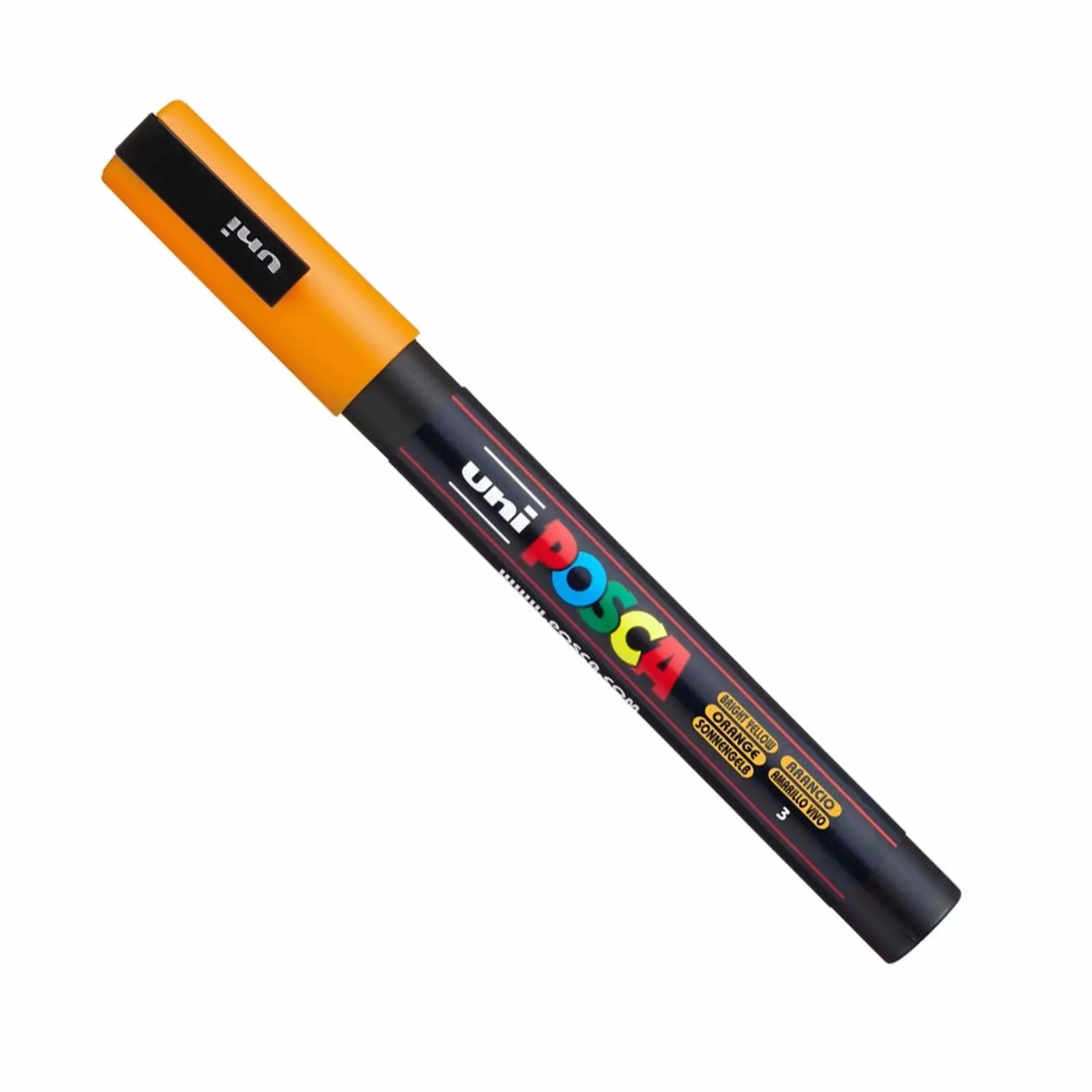 PC-3M Bright Yellow 1 шт., UNI Posca маркеры 0,9 мм-1,3 мм, 17 цветов, PC-3M, базовый маркер для постеров, рекламных граффити, офисные принадлежности - Цвет: PC-3M Bright Yellow