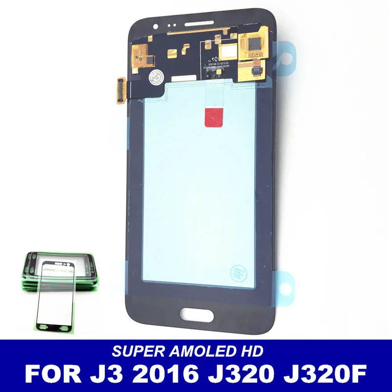 Замена LCDs для Samsung Galaxy J3 2016 J320 J320A J320F AMOLED ЖК дисплей сенсорный экран дигитайзер