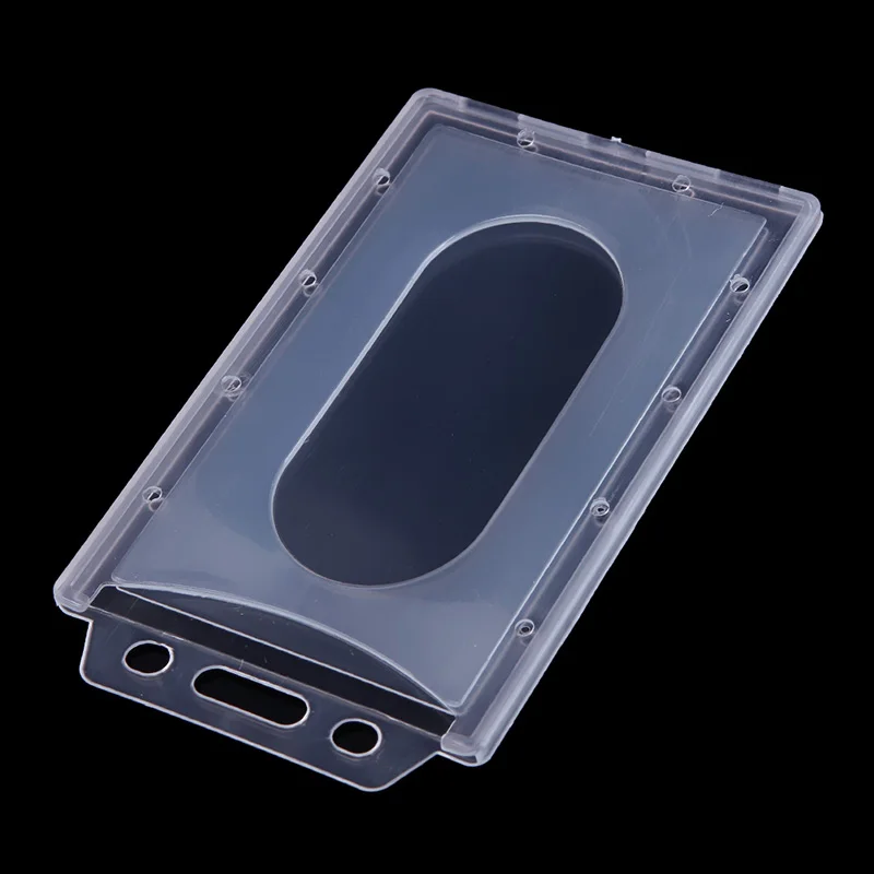 Прозрачный Вертикальный жесткий пластиковый чехол для ID карты доступа кредитных