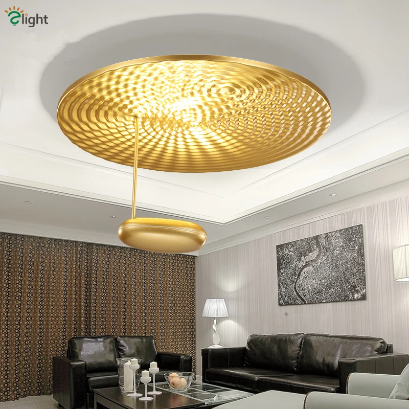 Современные золотые/хромированные алюминиевые светодиодные потолочные