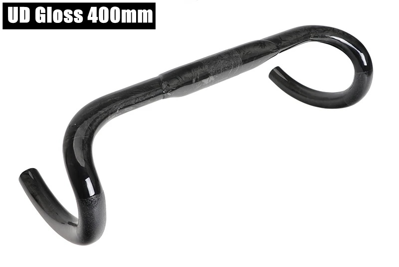 gloss 400mm UD T800 из углеродного волокна, шоссейный велосипед Ручка Глянцевая труба из углеродистого волокна 3 K/UD падение 125 мм достигать 80 31,8*380/400/420/440/460 мм вело изогнутый стержень - Цвет: gloss 400mm UD