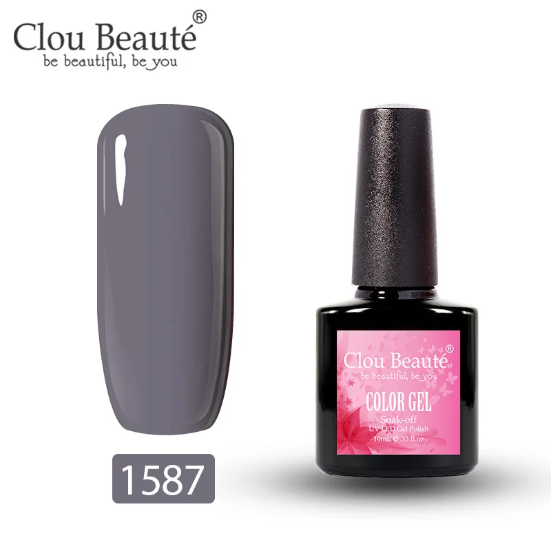 Clou Beaute 10 мл гель лак для ногтей цвета 179 гель лак все для маникюра Полупостоянный УФ лак удаляющийся замачиванием белый грунтовка для ногтей - Цвет: 1587