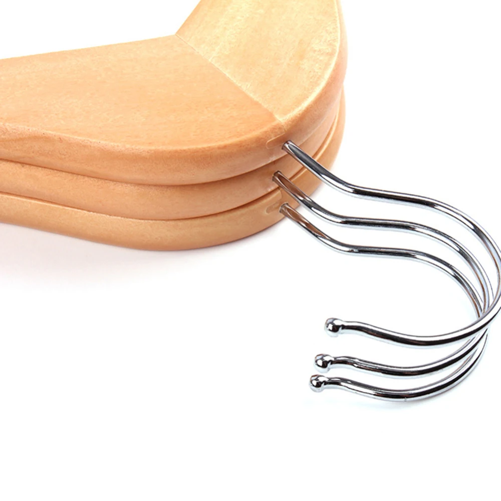 5 шт. деревянные вешалки для одежды с противоскользящими брюками брючный костюм