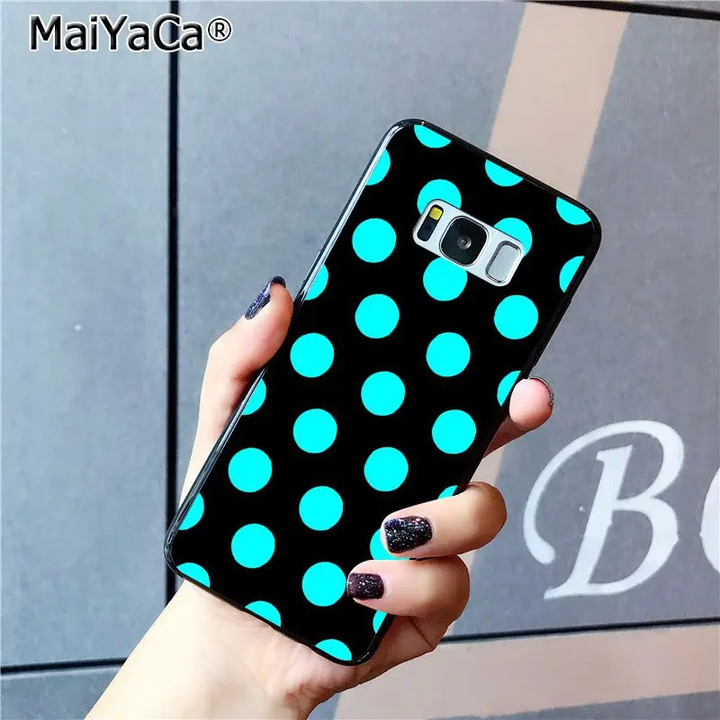 MaiYaCa красный золотой в горошек пользовательский Фото чехол для телефона Samsung Galaxy
