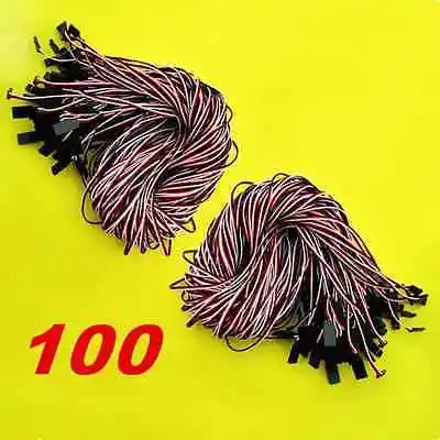 

100pcs x 100cm RC Model Servo Extension Cord Lead Wire Cable For Futuba JR