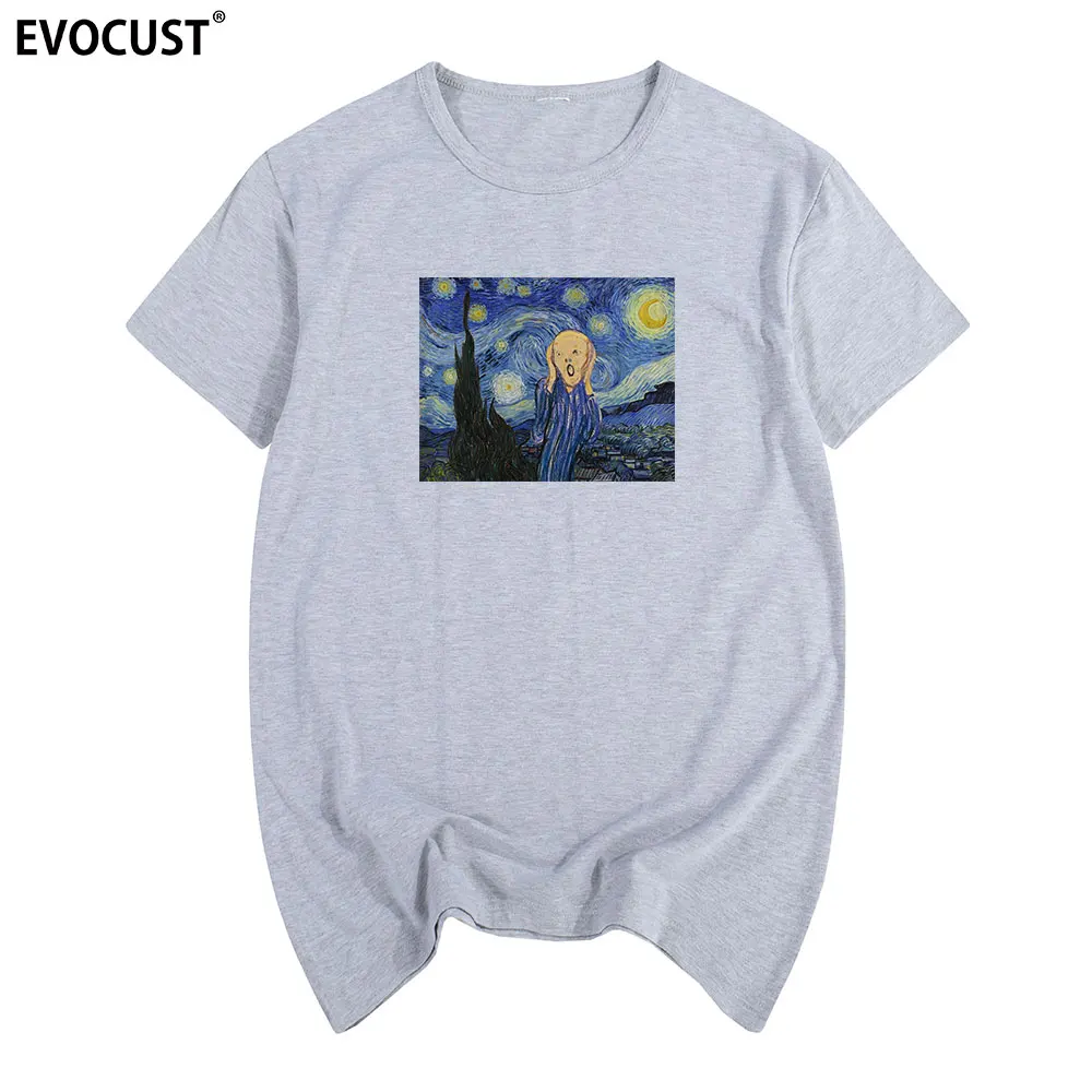 Футболка Мужская/Женская хлопковая с принтом Звездная ночь | Мужская одежда