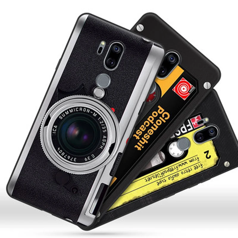 

Чехол для LG G7, прозрачный, из мягкого ТПУ, противоударный, силиконовый, с рисунком в стиле ретро, для LG G7 ThinQ, LG G7ThinQ, G710