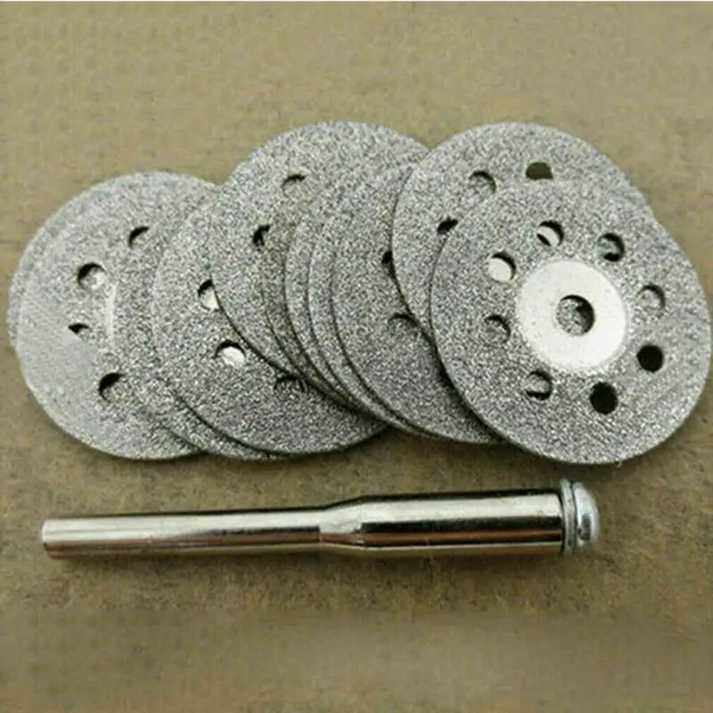 

Faroot 10PC Diamond Cutting Wheel Saw Blades Cut Off Discs Set for Dremel Rotary Tool