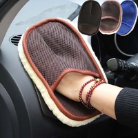 car wash cleaning glove wool soft car washing gloves cleaning brush motorcycle washer care products cleaning tool car styling