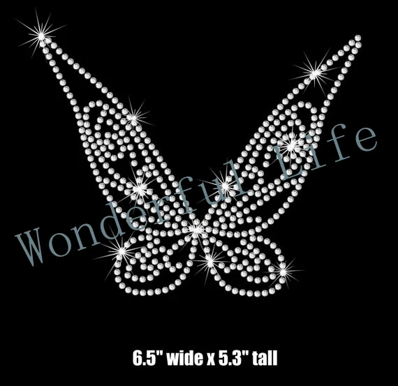 Бесплатная доставка Tinkerbell крылья гладить на стразы передачи аппликация с