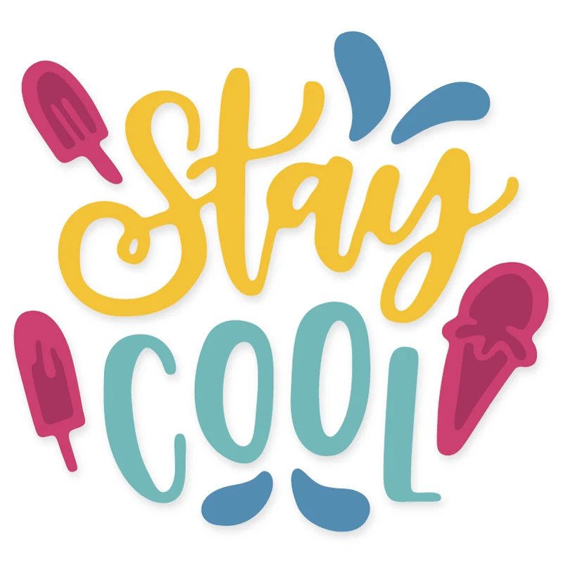 Штампы для рукоделия Stay Cool Words штампы резки металла трафареты скрапбукинга и