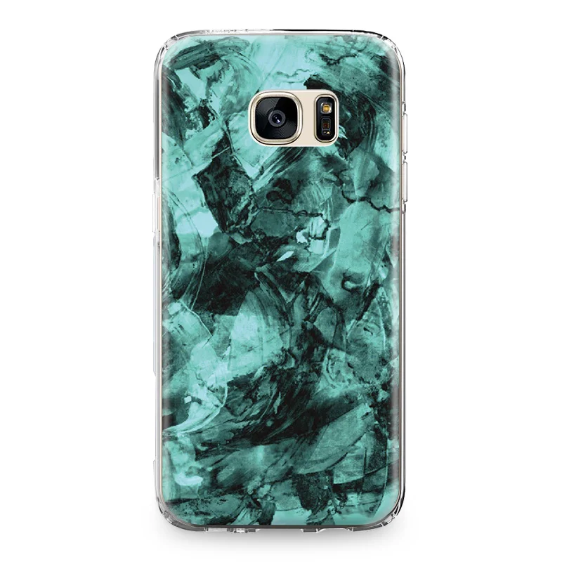 Разноцветными стразами Мрамор TPU Защитный чехол для samsung Galaxy S4 S5 мини S6 S7 край S8 S9