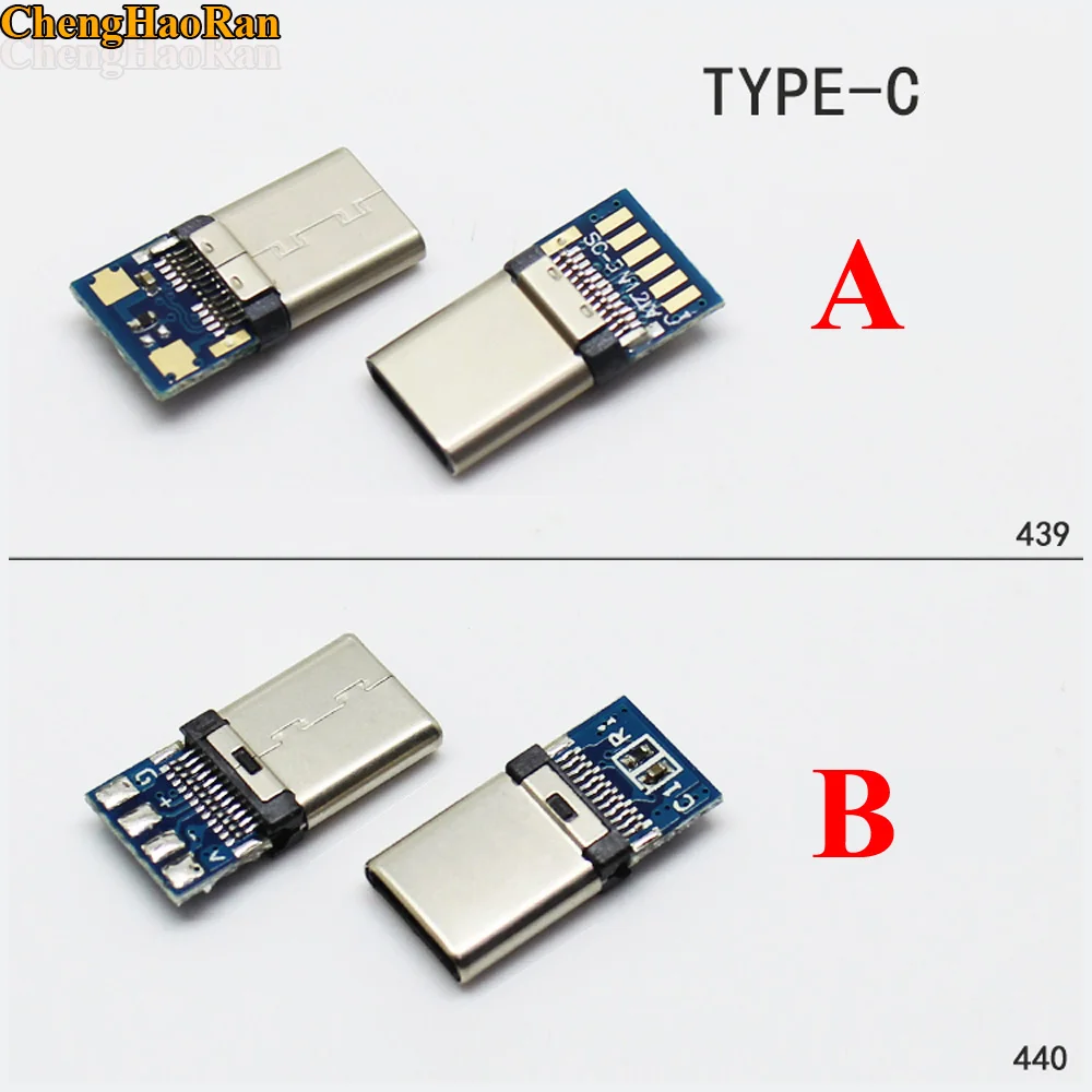 ChengHaoRan DIY OTG разъем для сварки штекер USB 3 1 Type C с печатной платой вилки передачи