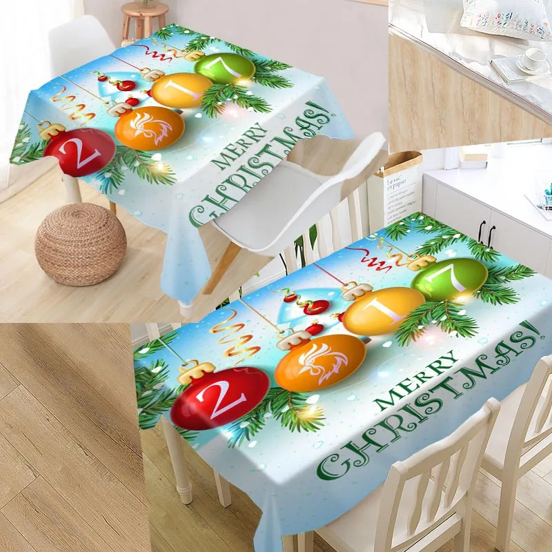 

Shunqian Custom merry christmas Tablecloth Square /Rectangular Tablecloth For Wedding Table Cloth Cover TV Covers Tea Tablecloth