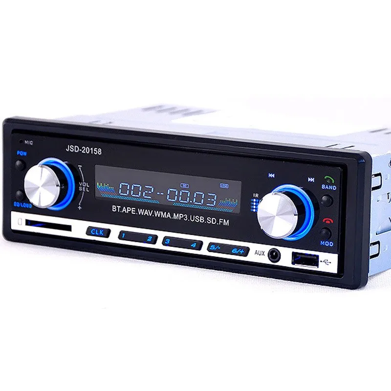 Автомобильный радиоприемник 12 В, Bluetooth, автомобильный стерео аудио в тире, 1 Din, FM, Aux вход, приемник, SD, USB, MP3, WMA, автомагнитола, MP3 плеер, fm-тюнер