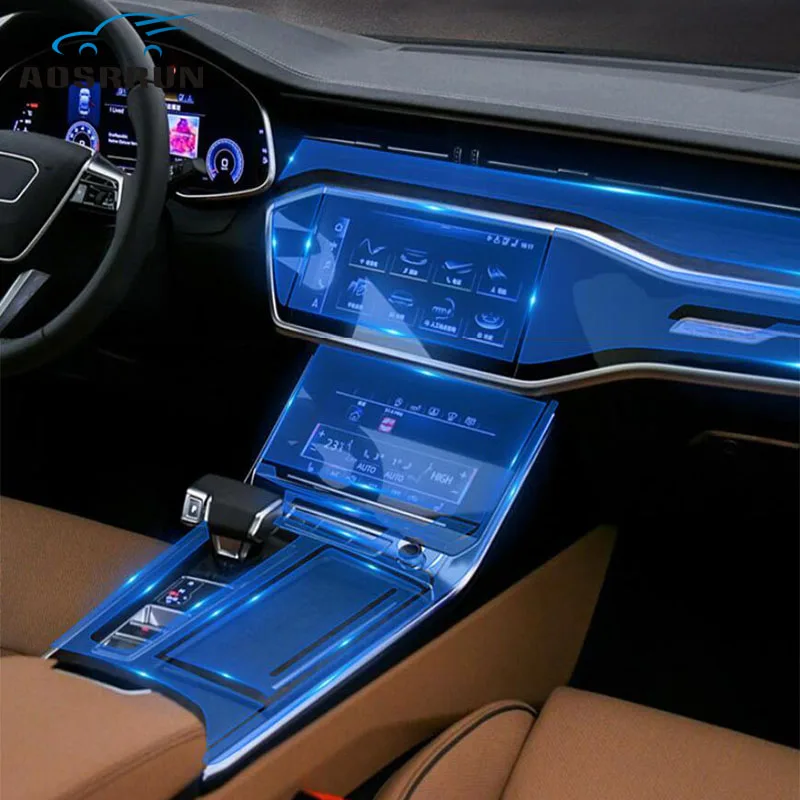 Для Audi A6L A6 2012 2013 2014 2015 2016 2017 2018 интерьер Стикеры прозрачная защитная пленка