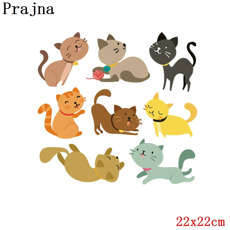 Prajna, милые наклейки с животными, Мультяшные, для детей, термопереводные, железные, на переводе, нашивки для одежды, сделай сам, моющиеся, уровень А - Цвет: Коричневый