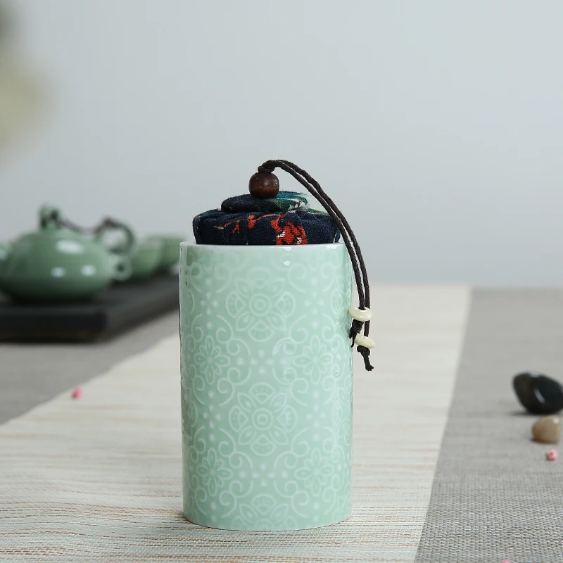 Текстура Чай бутылка однотонные Кофе сахара банку хранения Фарфор коробка с