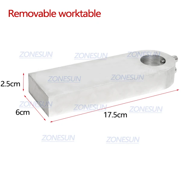 17.5x6cm ZONESUN машина для горячего тиснения фольгой аксессуар Запасные Части положение держатель рулона фольги держатель Т-образной паз верстак нагревательный элемент - Цвет: 17.5x6cm