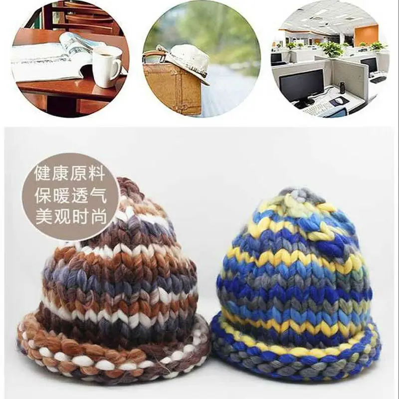 500g/Bag Special Thick Iceland Korea Wool DIY Hat Line Sweater Blanket Yarns Hand Knitted Coarse Crochet Yarn For Knitting | Дом и сад