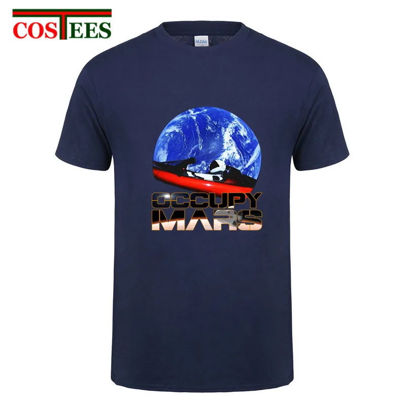Camiseta Space X футболка Elon Musk для мужчин SpaceX Heavy falcon StarmanX Expose Mars футболки Tesla Roadster