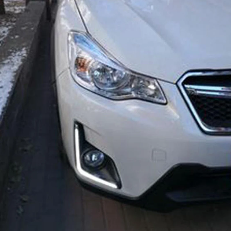 ROADOT для Subaru XV 2016 2017 led drl дневные ходовые огни Противотуманные фары ABS крышка