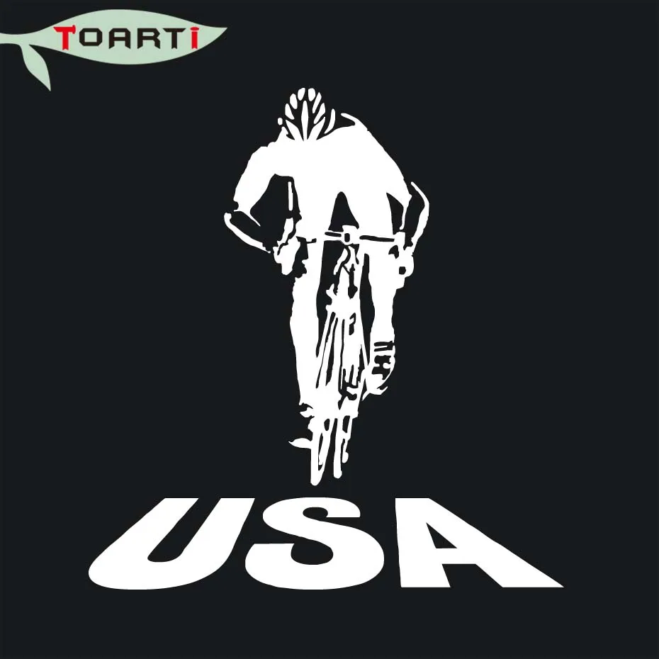 Виниловые наклейки для езды на велосипеде США виниловые автомобиля окна