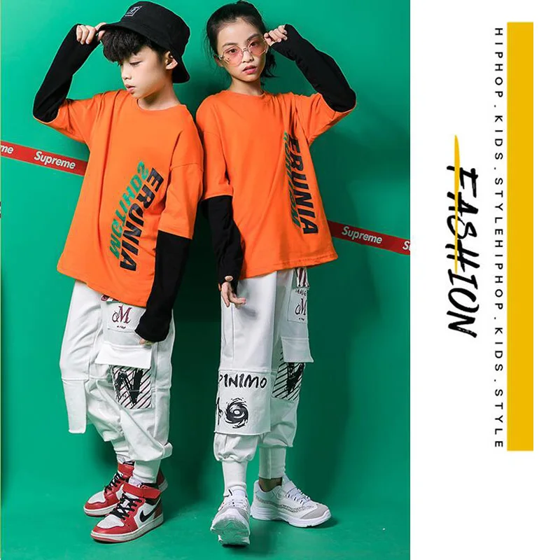 Kid Hip Hop Clothing Casual Shirt Tops Pants Outfits Girls Boy Jazz Dance wear Costumes Clothes Ballroom Dancing Suits | Тематическая