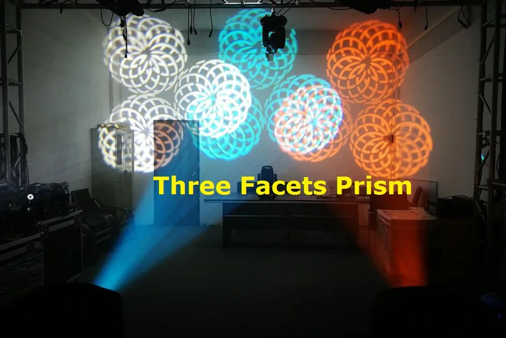 three facets prism Сценическое освещение Светодиодный точечный движущийся головной свет 200 Вт Луч точечный 2в1 светодиодный дисплей с DJ лазерным сценическим освещением светодиодный для дискотеки праздничное освещение - Цвет: three facets prism