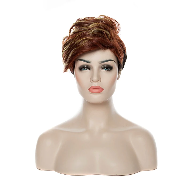 HAIRJOY Женские синтетические парики натуральные черные волосы парик 6 цветов доступны - Цвет: brown blonde