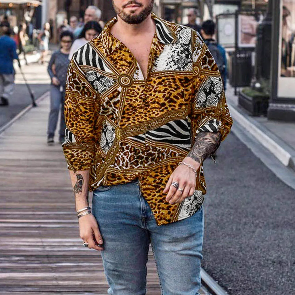 

Shirts for Men Camisa Masculina Shirt Men Camisas Hombre Chemise Homme Streetwear Camisa Social Masculin Print Long Sleeve