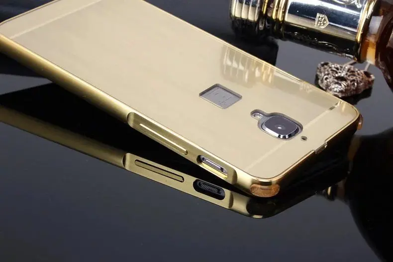 Luxury Aluminum Metal case For OnePlus 3 3t Hard gold Mirror Hybrid Protector back cover for one plus Three phone shell |