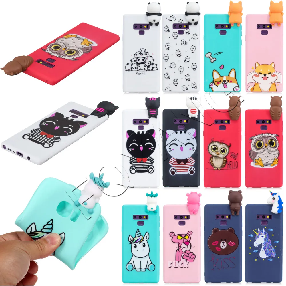 FQYANG Unicorn Owl Panda Cat Painted TPU Cover For SAMSUNG NOTE 9 8 S7 S8 S9 PLUS A6 A8 J7 J6 2018 2017 Funny Cartoon Phone Case | Мобильные
