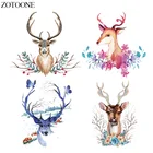 ZOTOONE нашивки с оленями для одежды, термонаклейка на одежду, рождественский подарок для детей, виниловая наклейка на одежду сделай сам, футболка E