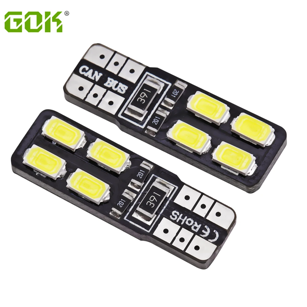 

Wholesale 100pcs/Lot Canbus T10 8smd 5630 5730 LED car Light Canbus NO OBC ERROR T10 W5W LED 194 SMD Led Bulb