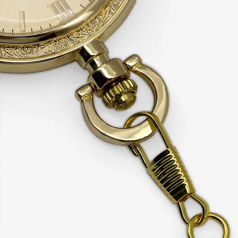 Top Brand Luxury Open Face Mechanical Pocket Watch Analog Display Pendant Clock with Chain for Men Women PJX1390