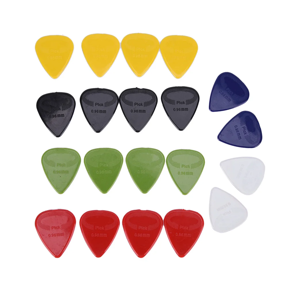 

20Pcs Guitar Picks Guitar Plectrums 0.96mm Thick Nylon Material Picks Plectrums