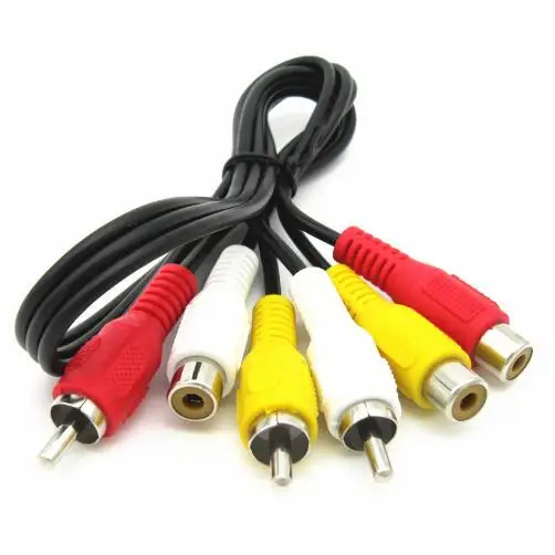 3 RCA штекер Женский AV видео Линия удлинитель Кабель адаптер 0 5 м 1 | Автомобили и