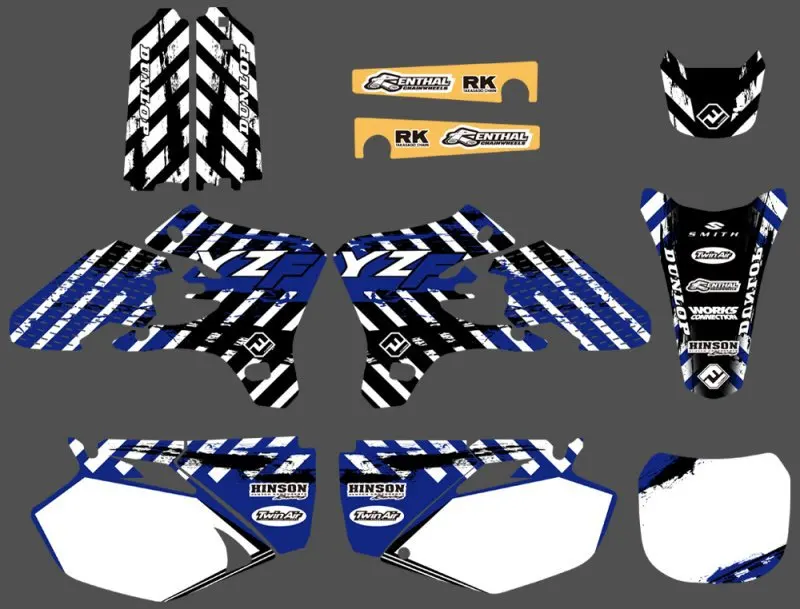 Графические и Фоновые наклейки наборы для Yamaha YZ250F YZ450F YZF250 YZF450 2003 2004 2005 YZF 250 450 YZ 250F