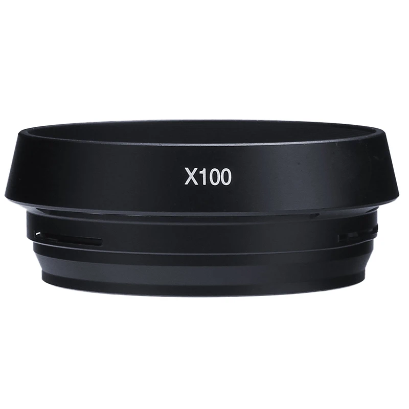 Ableto черное кольцо адаптера объектива 49 мм + металлическая бленда для Fujifilm Fuji X100 X70